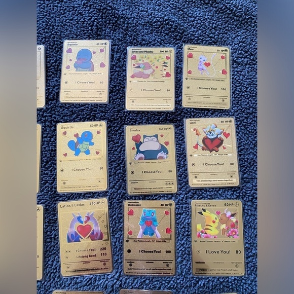 Lot if 25 NEW I Choose You Pokemon Card Metal Art Gift Idea Romantic Couples - Picture 3 of 5